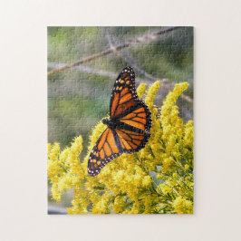Monarch Butterfly op Goldenrod Puzzle Legpuzzel
