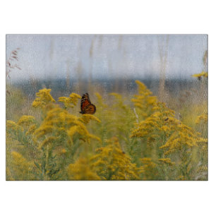 Monarch Butterfly op Goldenrod Snijplank