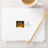 Monarch Butterfly op het label met roze marigold a (Insitu)