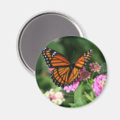 Monarch Butterfly op Lantana Flower Magneet (Voorkant / Achterkant)