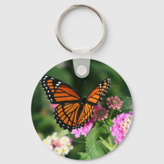 Monarch Butterfly op Lantana Flower Sleutelhanger