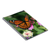 Monarch Butterfly op Lantana Flowers.Notebook Notitieboek (Rechterzijde)