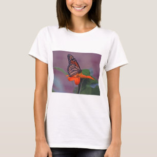 Monarch Butterfly op Mexicaanse zonnebloem (Tithon T-shirt