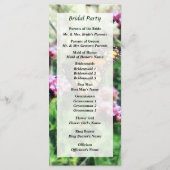 Monarch Butterfly op Pink Lantana Wedding Program Programmakaart (Achterkant)