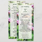 Monarch Butterfly op Pink Lantana Wedding Program Programmakaart (Voorkant / Achterkant)
