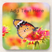 Monarch Butterfly op Red and Yellow Flowers Bier Onderzetter (Voorkant)