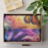 Monarch Butterfly op Roos bij Sunset Decoupage Tissuepapier (Geschenk)