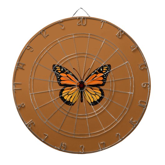 Monarch Butterfly op Sienna Dartbord (Voorkant)