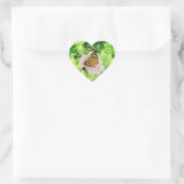 Monarch Butterfly op Stonecrop Flowers Hart Sticker (Tas)