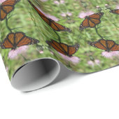 Monarch Butterfly op Thistle Wrapping Paper Roll Cadeaupapier (Rol Hoek)