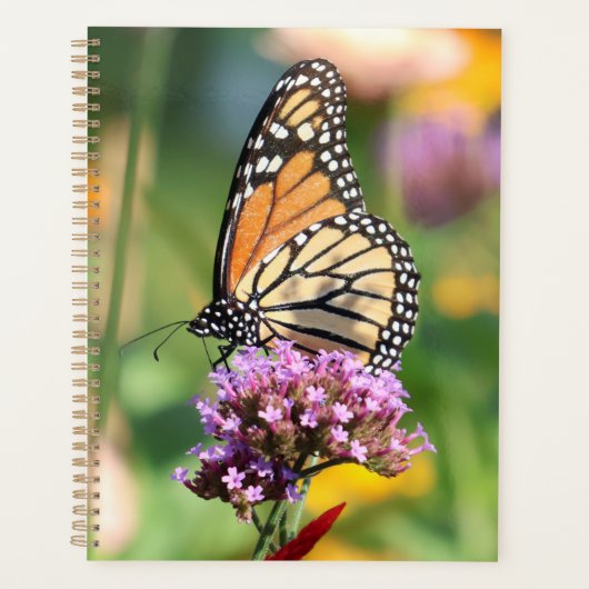 Monarch Butterfly op Verbena & Dahlia Blank Planner (Voorkant)