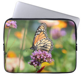 Monarch Butterfly op Verbena Laptop Sleeve