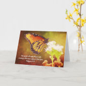 Monarch Butterfly op Wildflower ScriptKaart Kaart (Gele Bloem)