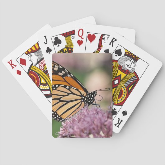 Monarch Butterfly op Wildflower Speelkaarten (Achterkant)