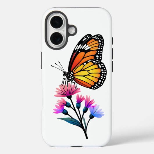 Monarch Butterfly op Wildflowers Case-Mate iPhone Case (Achterkant)