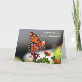 Monarch Butterfly op Wildflowers Retirement Kaart