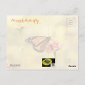 Monarch Butterfly op Zinnia Briefkaart (Achterkant)