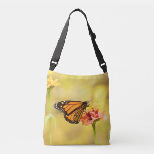 Monarch Butterfly op Zinnia Crossbody Tas