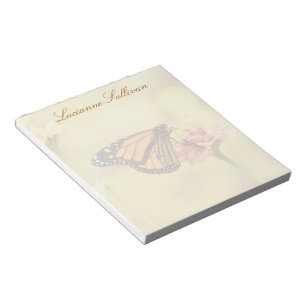 Monarch Butterfly op Zinnia Notitieblok