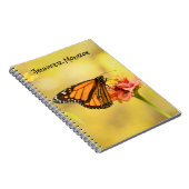 Monarch Butterfly op Zinnia Notitieboek (Rechterzijde)