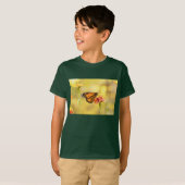 Monarch Butterfly op Zinnia T-shirt (Voorkant volledig)