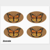 Monarch Butterfly Ovale Sticker (Vel)