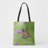 Monarch Butterfly over de hele canvas tas (Voorkant)