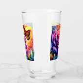 Monarch Butterfly Paarse Roos Sunset Butterflies Glas (Links)