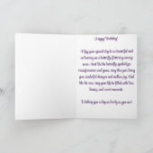 Monarch Butterfly Paarse Roos Sunset Verjaardag Ka Kaart (Binnen)