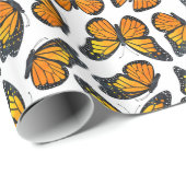 Monarch Butterfly Patroon Cadeaupapier (Rol Hoek)
