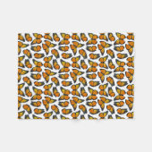 Monarch Butterfly Patroon Fleece Deken (Voorkant (Horizontaal))