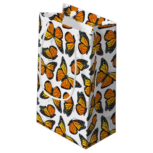 Monarch Butterfly Patroon Klein Cadeauzakje (Achterkant Gekanteld)
