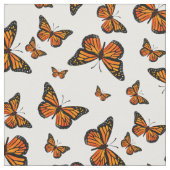 Monarch Butterfly Pattern op White Background Stof (Close Up)