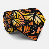 MONARCH BUTTERFLY PATTERN via Slipperywindow Stropdas (Opgerold)