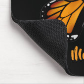 Monarch Butterfly Personalized Black Mousepad Muismat (Hoek)