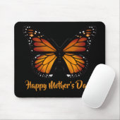 Monarch Butterfly Personalized Black Mousepad Muismat (Met muis)