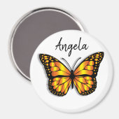 Monarch Butterfly - Persoonlijke naam Magneet (Voorkant / Achterkant)