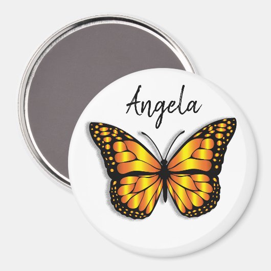  Monarch Butterfly - Persoonlijke naam Magneet (Voorkant / Achterkant)