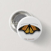 Monarch Butterfly Pin Ronde Button 3,2 Cm (Voorkant /achterkant)