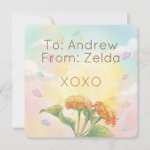 Monarch Butterfly Pollinator Classroom Valentine Notitiekaartje (Achterkant)