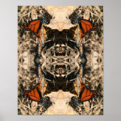 Monarch Butterfly Posing Natuur Abstract Poster (Voorkant)