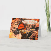 Monarch Butterfly Posing Natuur Birthday Kaart (Voorkant)