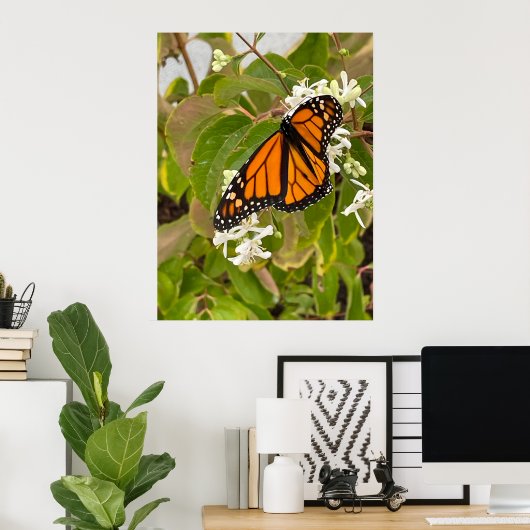 Monarch Butterfly Poster (Thuiskantoor)
