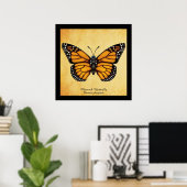 Monarch Butterfly Poster (Thuiskantoor)