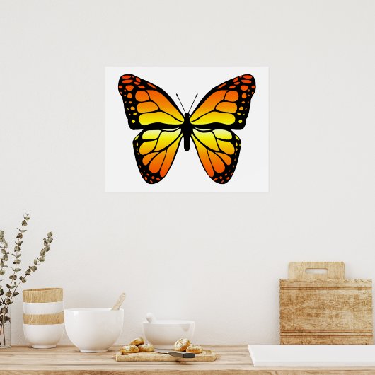 Monarch Butterfly Poster (Keuken)