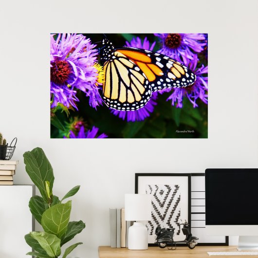 Monarch Butterfly, Poster van esters (Thuiskantoor)
