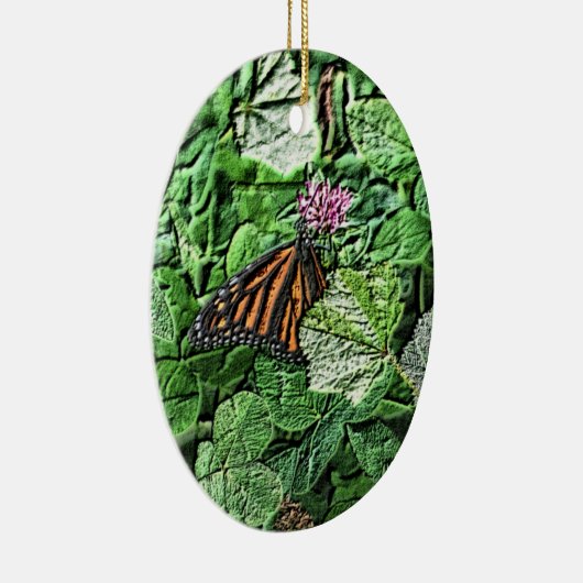 Monarch Butterfly Potlood Drawing Natuur Ornament (Rechts)