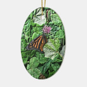 Monarch Butterfly Potlood Drawing Natuur Ornament (Links)