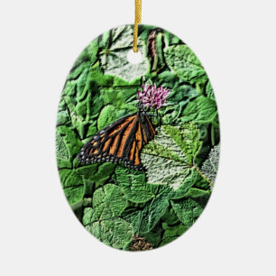 Monarch Butterfly Potlood Drawing Natuur Ornament