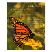 Monarch Butterfly "Proverbs 31:6" Moeder Hartelijk Foto Afdruk (Voorkant)